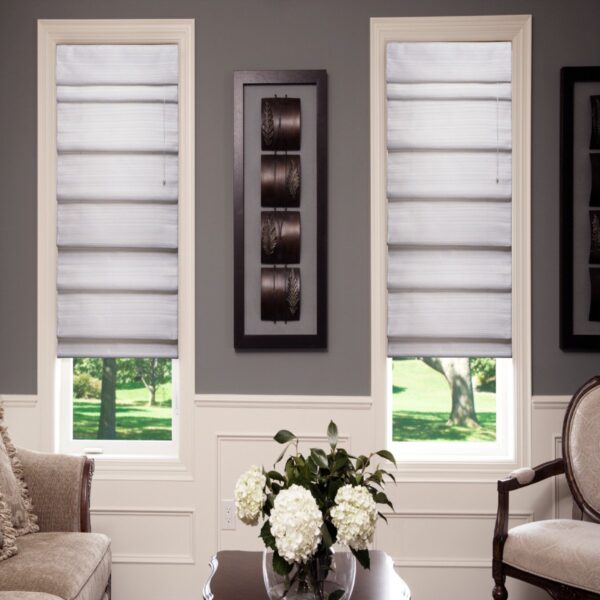 Maxxmar Roman Shades with Ratcheting Pull